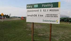 Construction to begin Tuesday on Highway 8 North to Rocanville